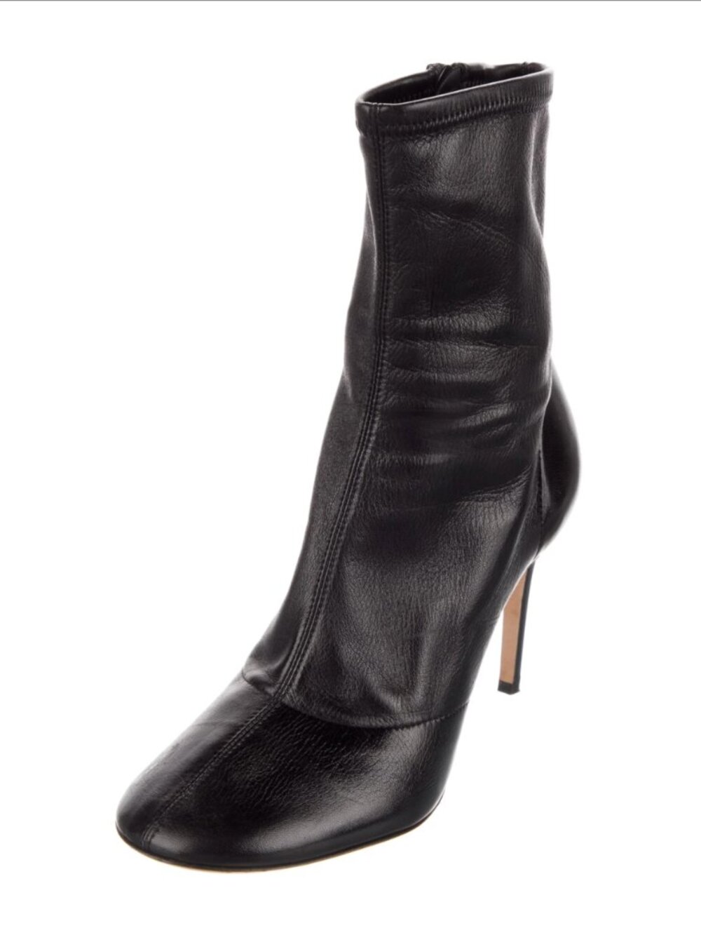 Victoria Beckham black Leather Mid-Calf Boots size IT 37.5
